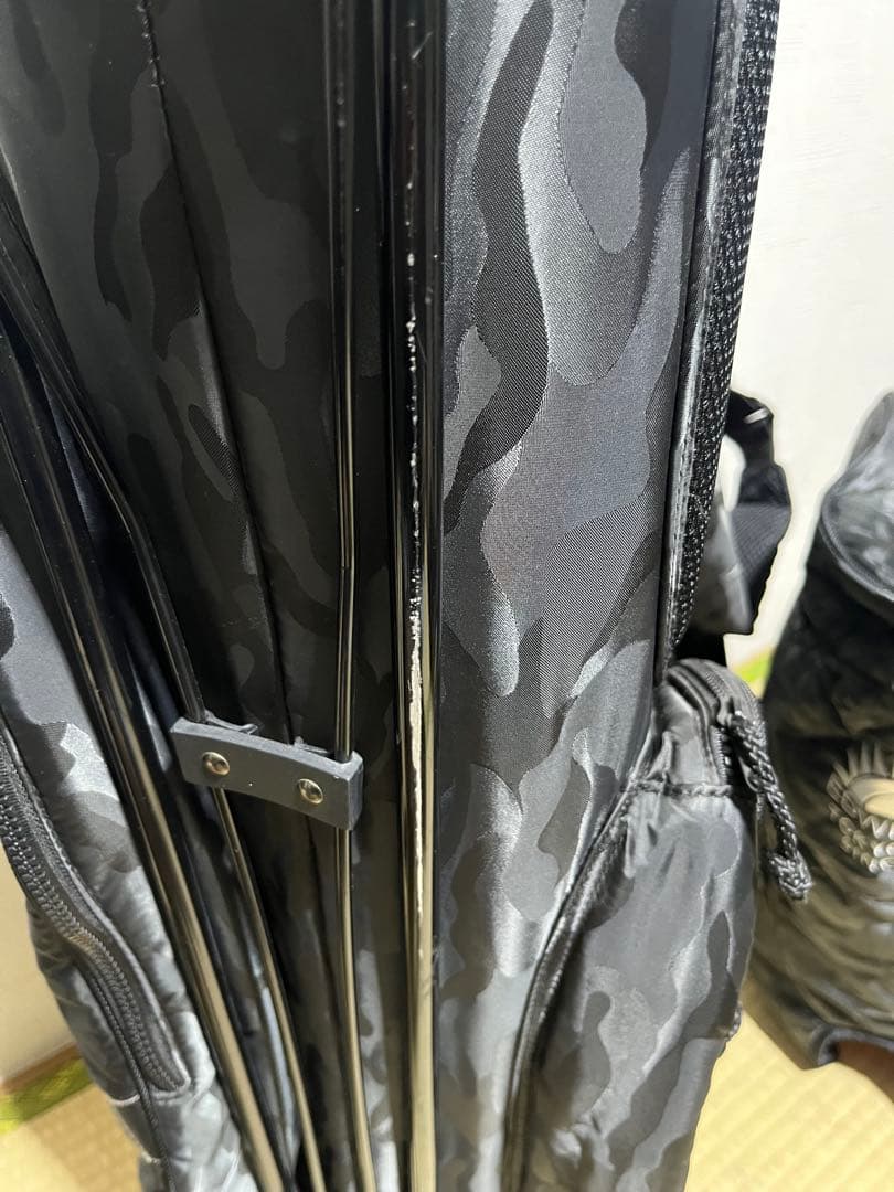 美品！エドウィンEDWIN 　ブラック迷彩カモフラ柄　スタンドキャディーバッグ