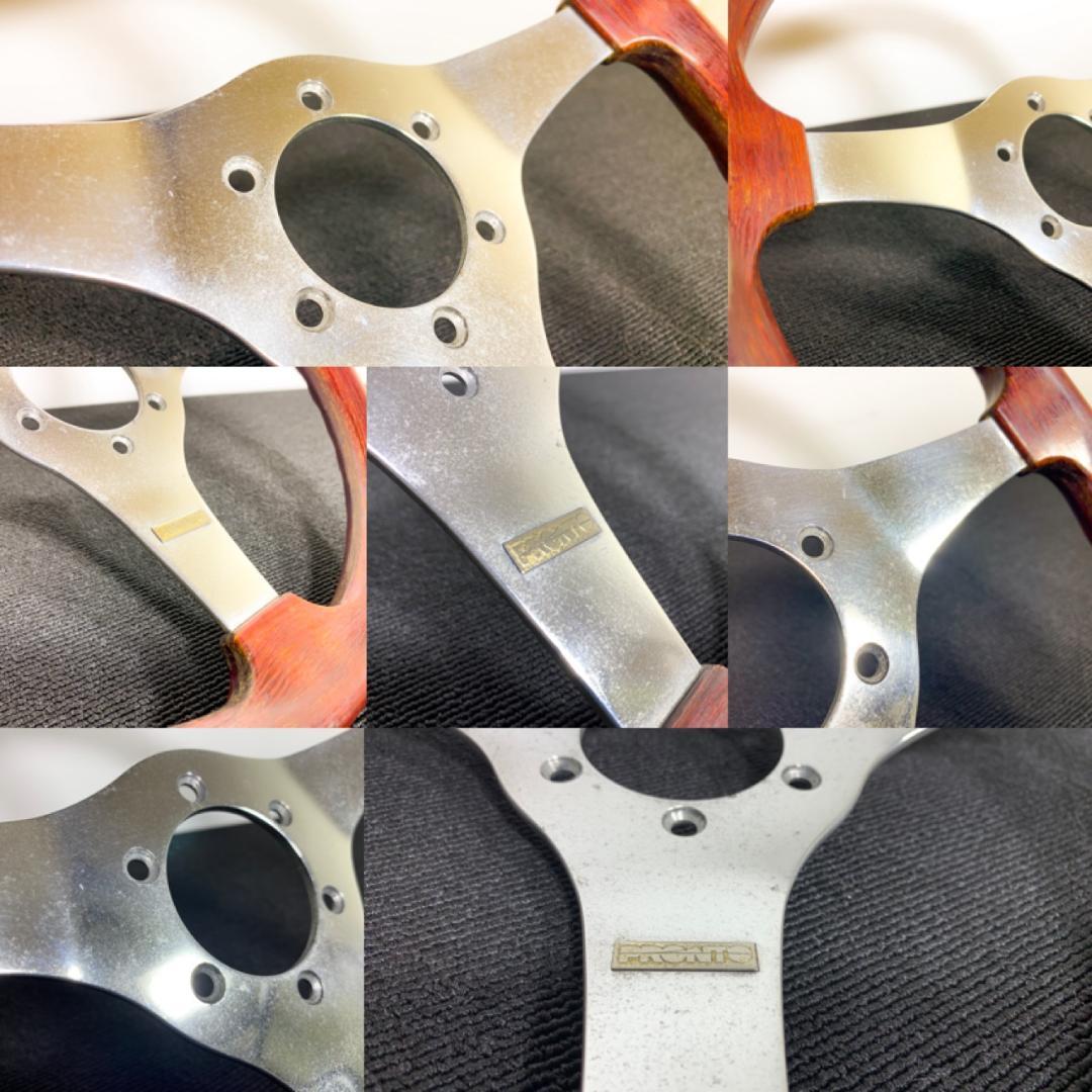 TND プロント PRONTO ワインレッド ウッドステアリング 当時物 希少