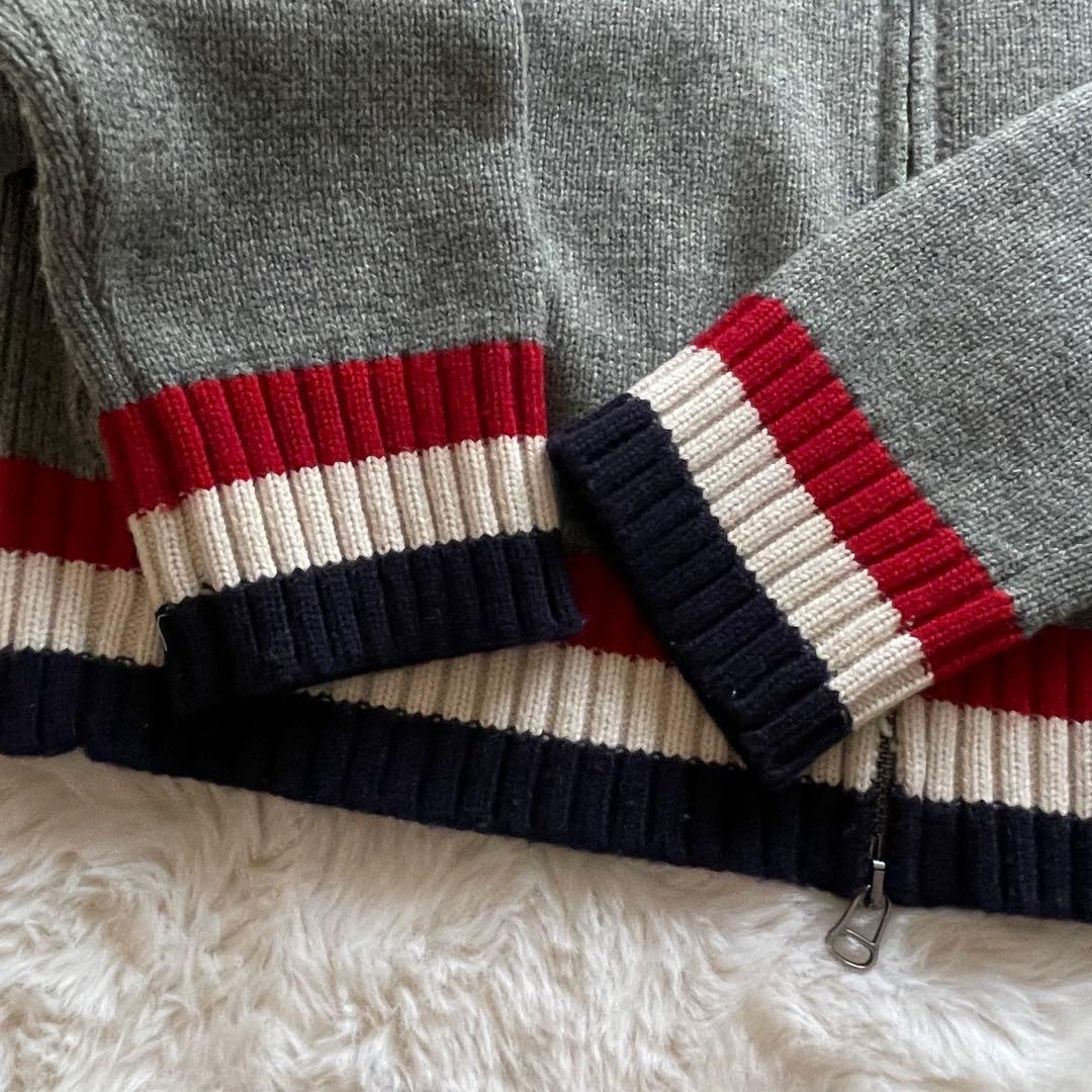 美品　ポロラルフローレン　LL ビッグポニー ジップアップニット エルボーパッチ