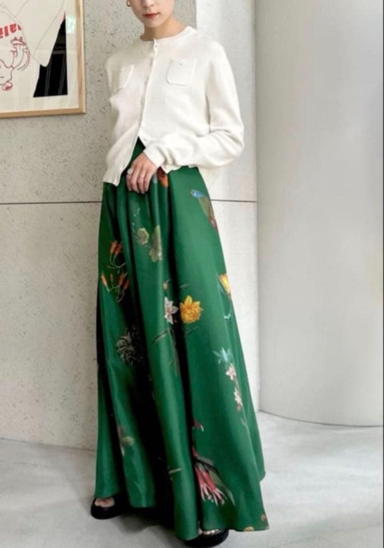 【みゆき】CABaN コットンカシミヤ クルーネックカーディガン S