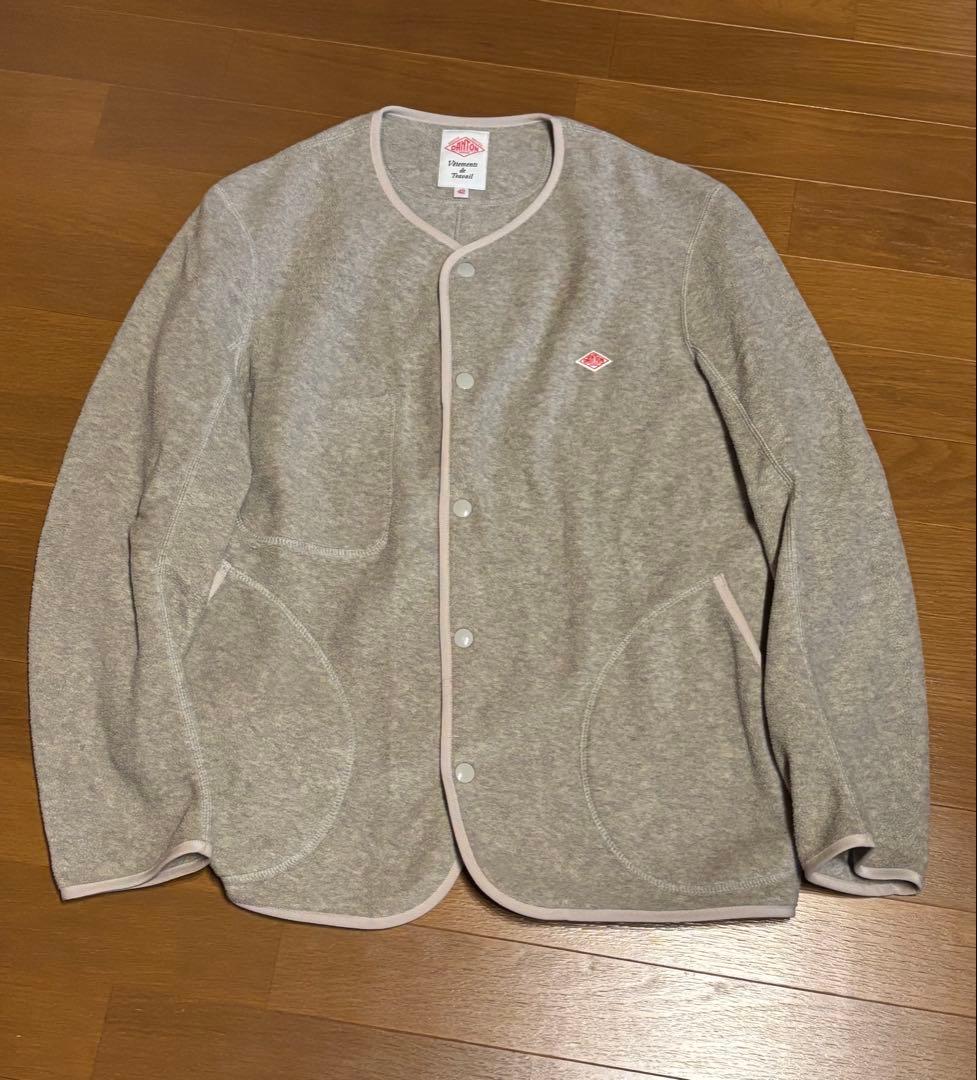 DANTON ダントン ノーカラー フリース グレー 42