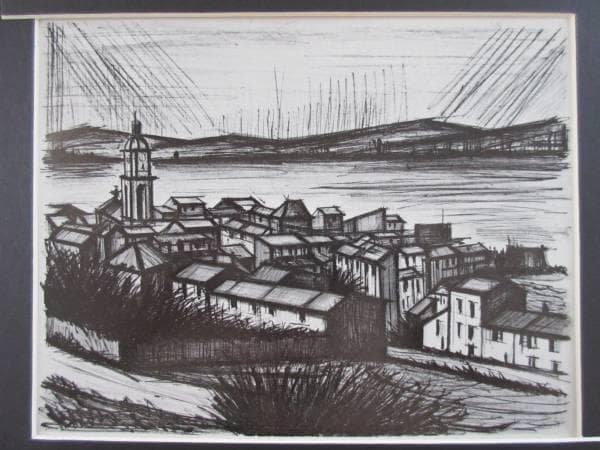 ベルナール・ビュッフェ 、「サン＝トロペ 湾 」、画集より、状態良好