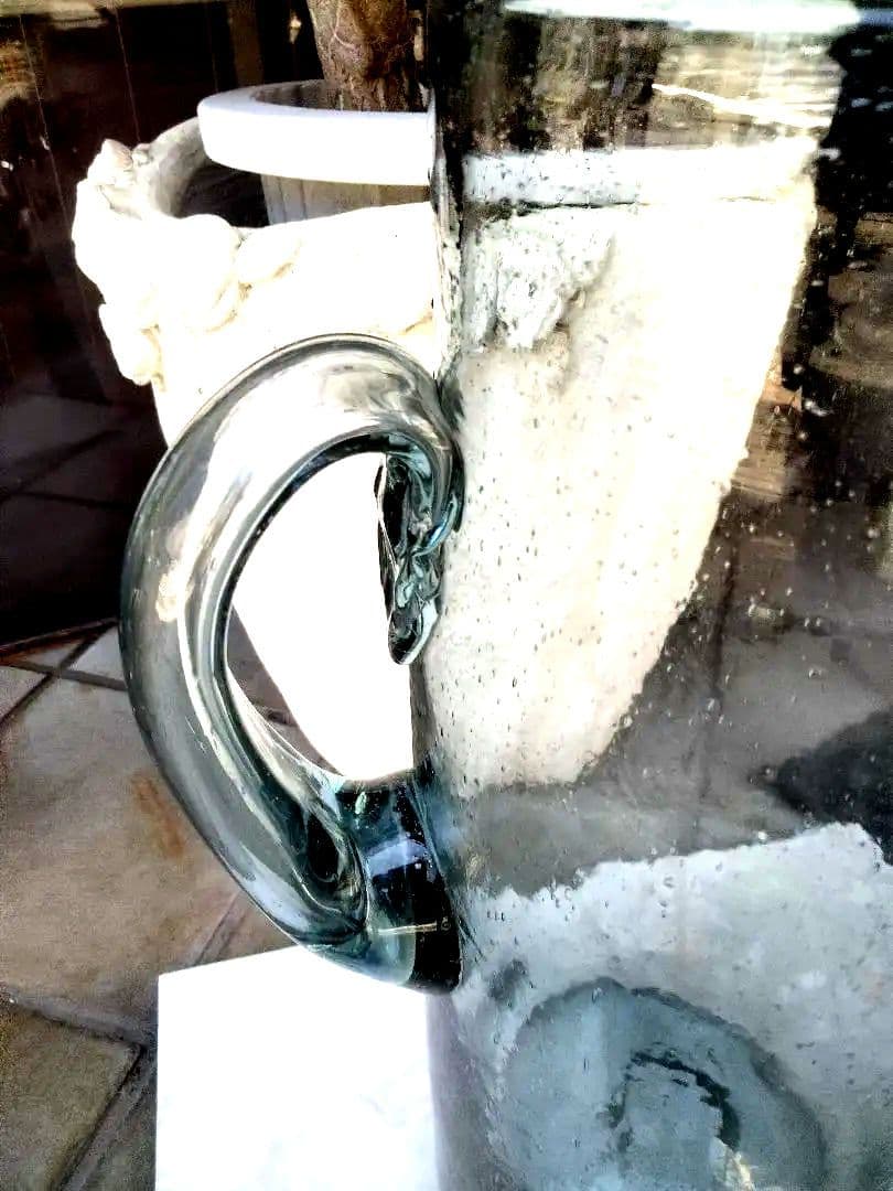 小谷眞三 倉敷ガラスアンティーク貴重なレア大きな花入れ1980年代購入