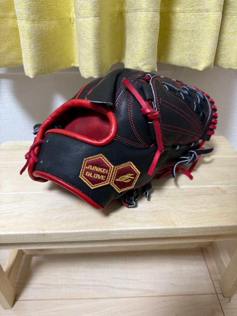 ジュンケイ　松坂モデル　 GLOVE 硬式グローブ 黒/赤