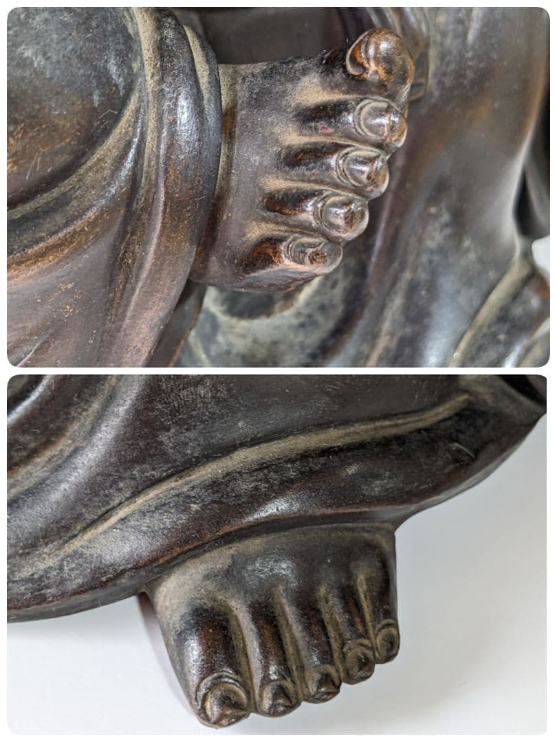 ⭐江戸時代 古備瀬焼 布袋立像 遺品少数 伊部 型物 時代物 縁起置物飾り骨董品