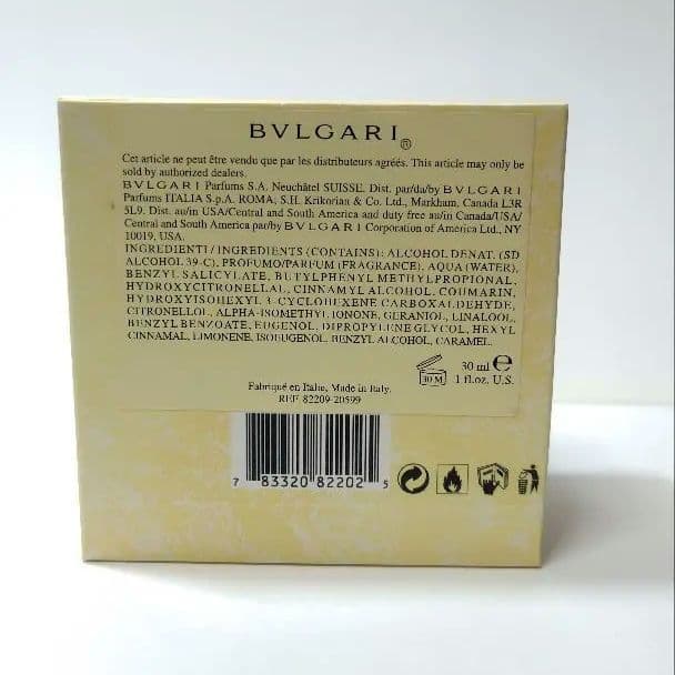 香水(女性用) BVLGARI pour Femme Eau de Parfum 30ml