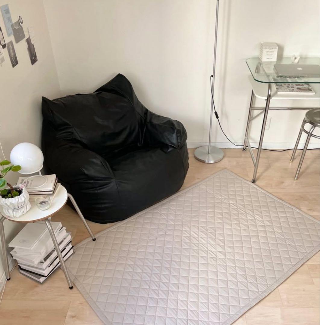 LOOSY コーデュロイ ビーズソファ　ダークグレー