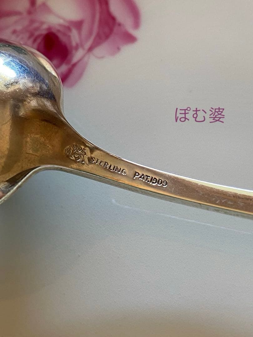 【Whiting／マダムジュメル】純銀 バターナイフ３本＋ブイヨンスプーン１本