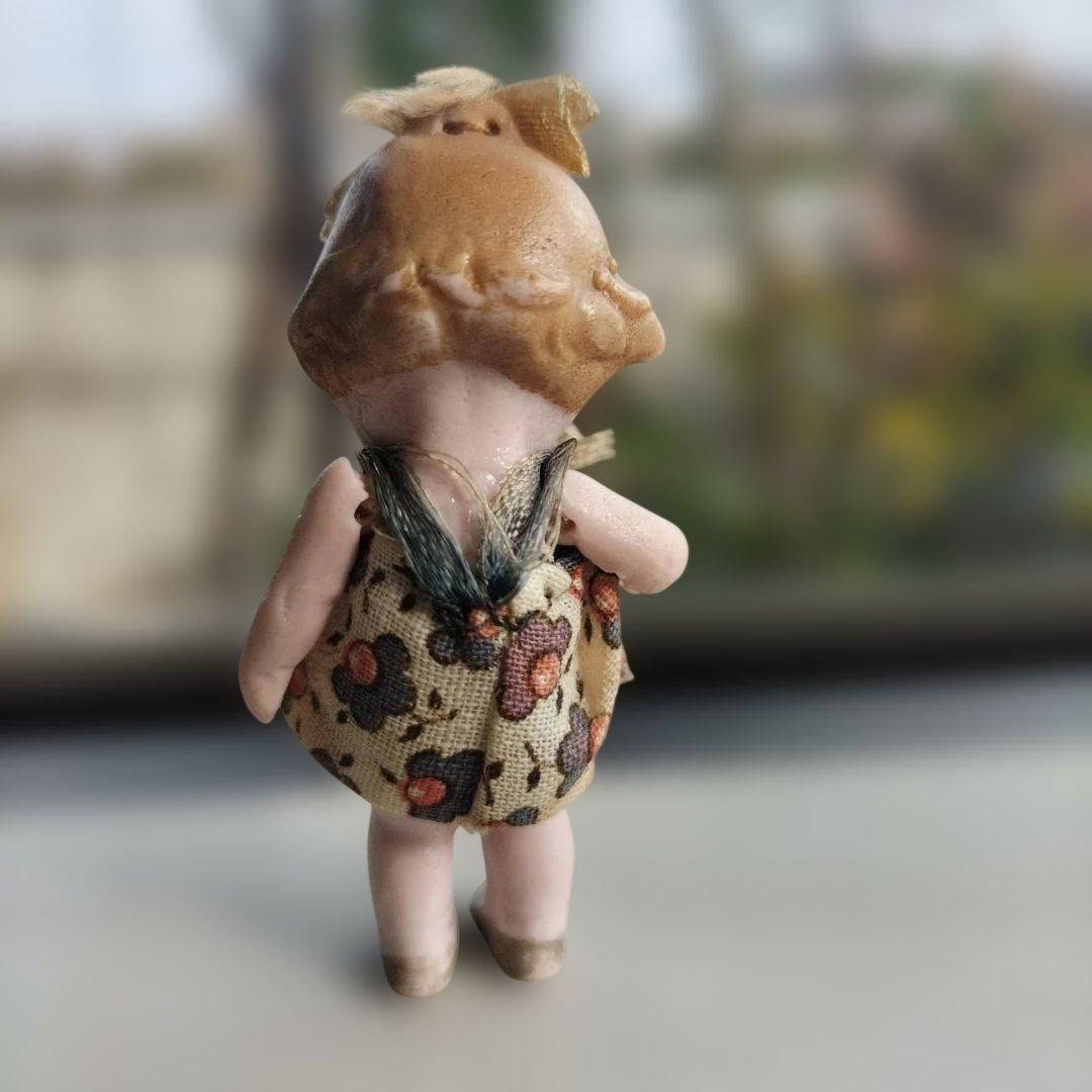 ドイツ　アンティーク　HERTWIG ミニチュアビスクドール　女の子