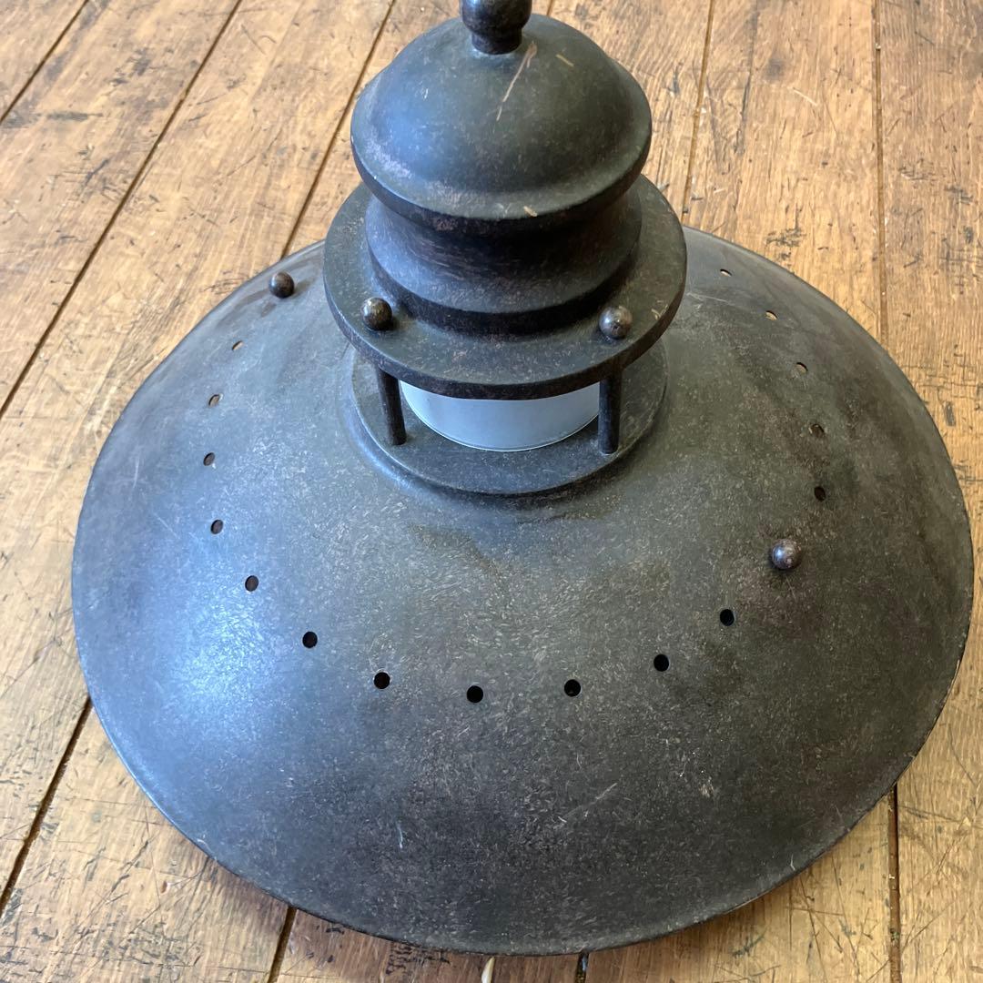 アンティーク インダストリアル 工業風ペンダントライト アイアンフレーム 古道具