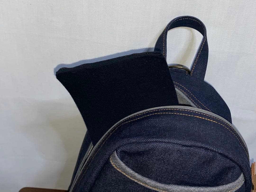 男女兼用☆岡山デニム☆ダックス☆ステンシル♪リュックorワンショルダーバッグ