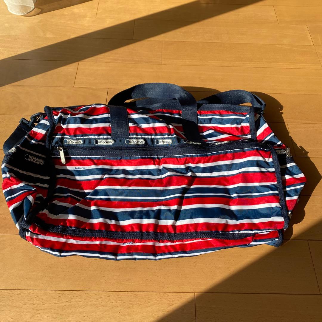 LeSportsac ストライプ ボストンバッグ