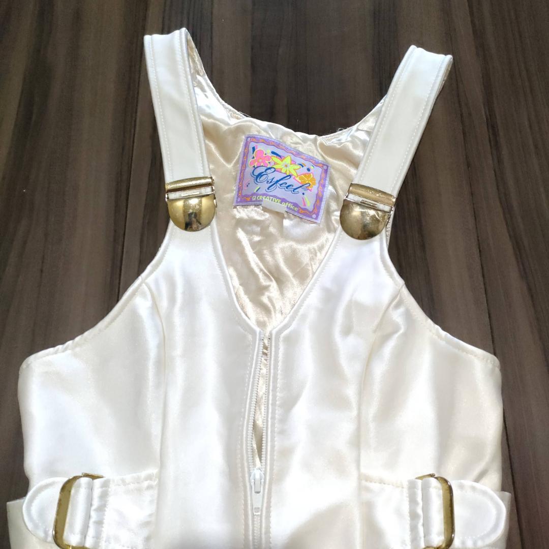 スキーウェア ホワイト ピンク 花柄 レディース Lサイズ