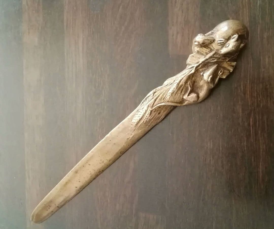 逸品　紙切り　ペーパーナイフ　英国ヴィクトリア期アール・ヌーヴォー　アンティーク