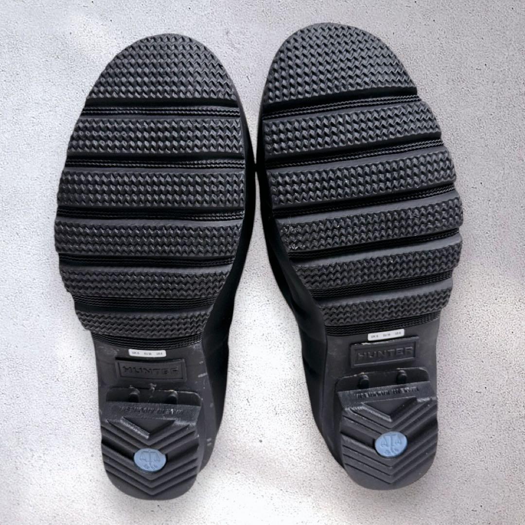 【美品】HUNTER ハンター 長靴 レインブーツUK6 ブラック