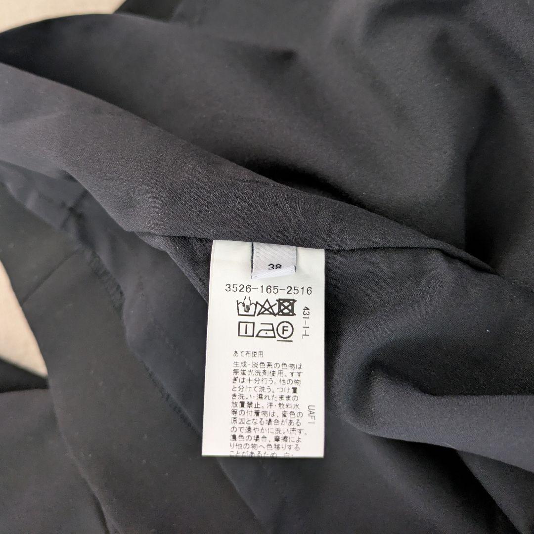 グリーンレーベルリラクシング ダブルクロス ワンピース 長袖ワンピース 黒