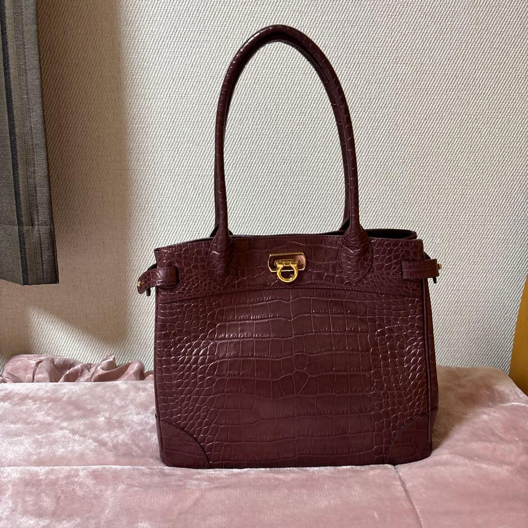 傳濱野クラッシーアーバントート　クロコ型押し　ミニ