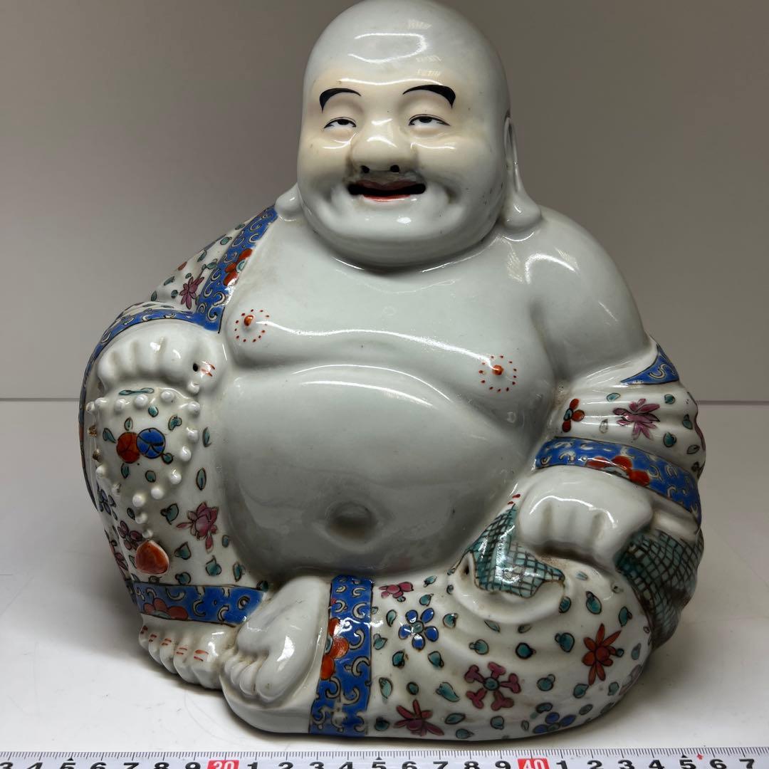 中国清時代　粉彩布袋　西江印　高さ約26㎝　東Y7-1224☆2Fトヒチサ