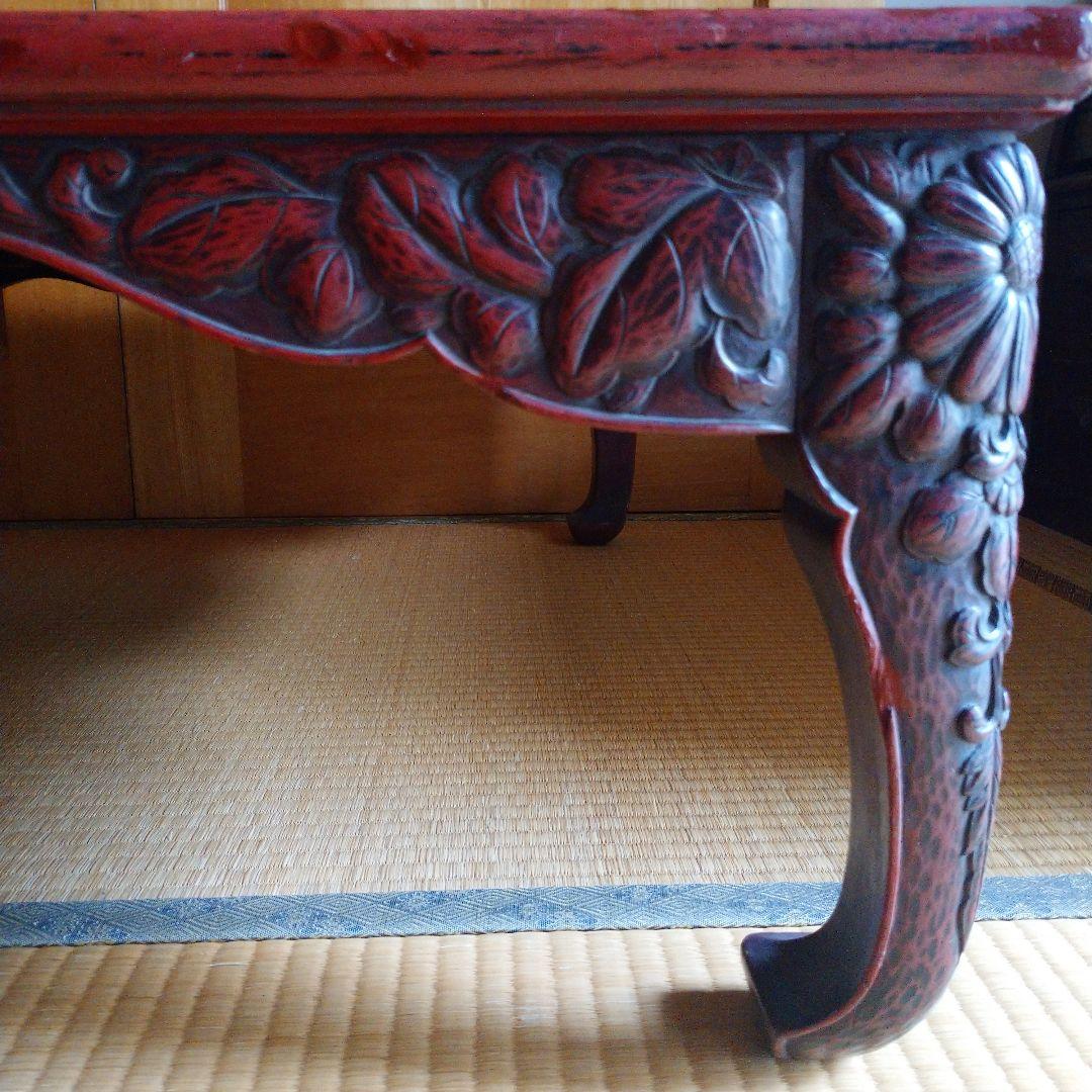 大特価‼️ 最終値下げ‼️ 引き取り限定‼️ 鎌倉彫り‼️ 座卓‼️ 正方形‼️