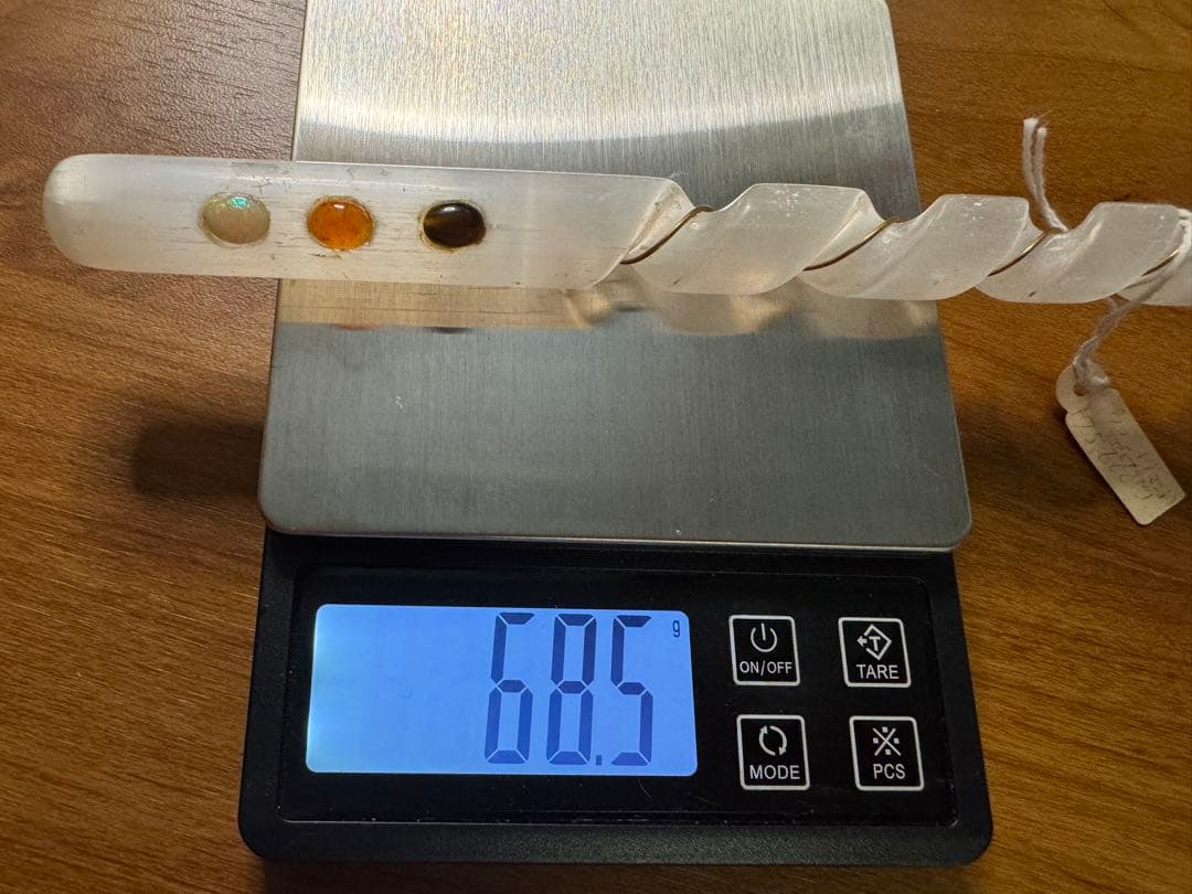 C）パワーストーン&半貴石『奇跡の光を宿すスパイラルワンド』