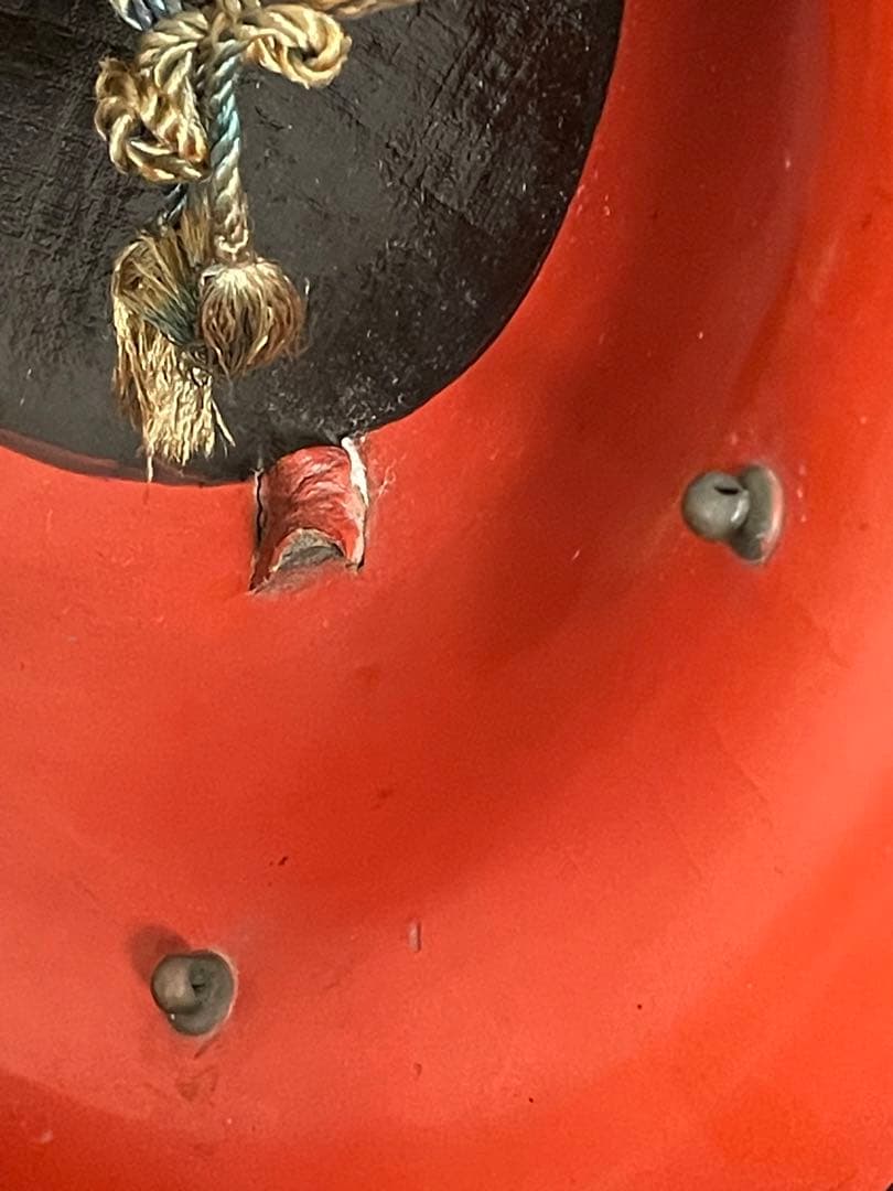 ★時代品★陣笠　兜　戦国　武将　大名　江戸時代　黒漆塗　家紋　武具　骨董　古美術