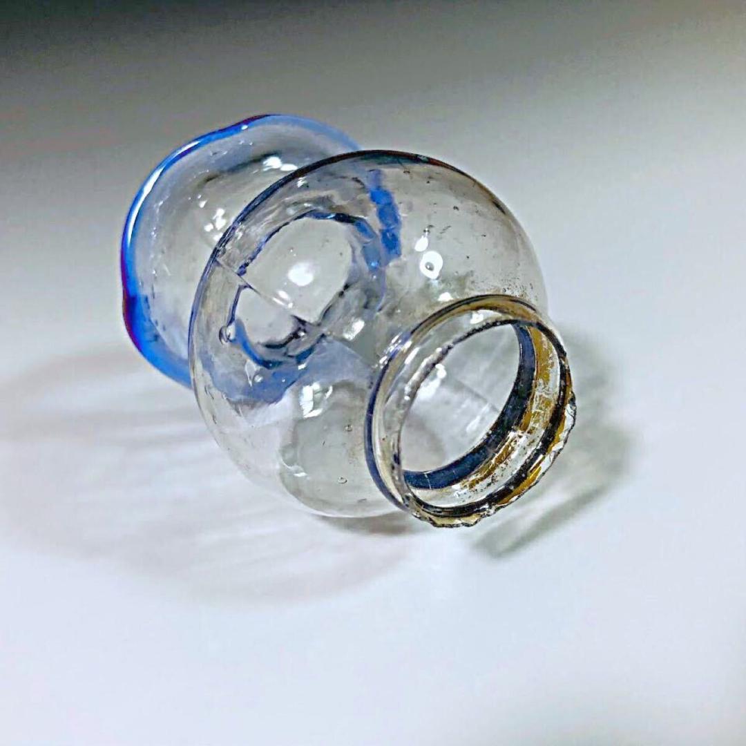 明治時代 豆ランプ 赤染め 鬼灯タンク 戦前 検索用 ペロペロ 金平糖 古ガラス