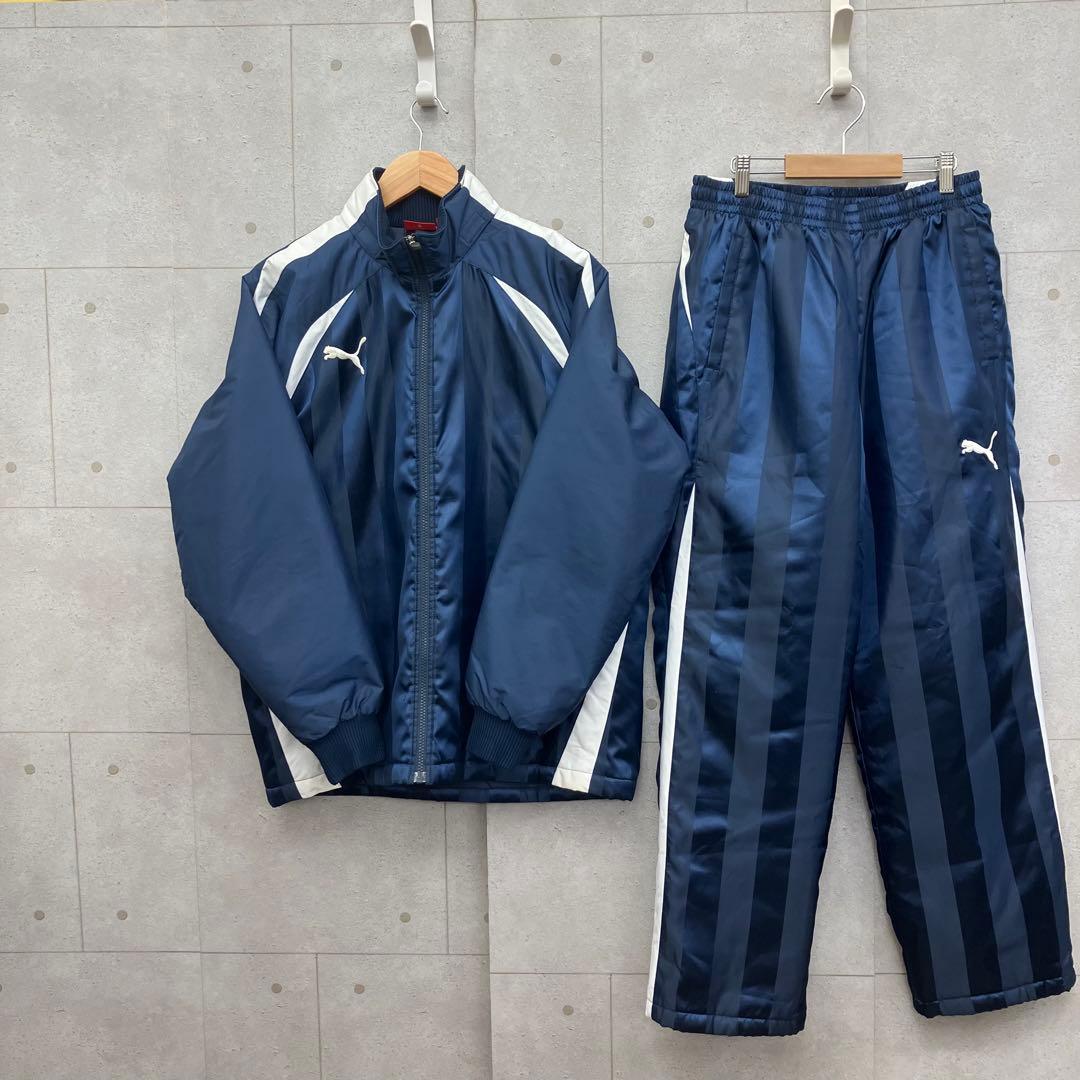 PUMA ウィンドブレーカー 上下セットアップ 中綿 ジャケット パンツ M 紺