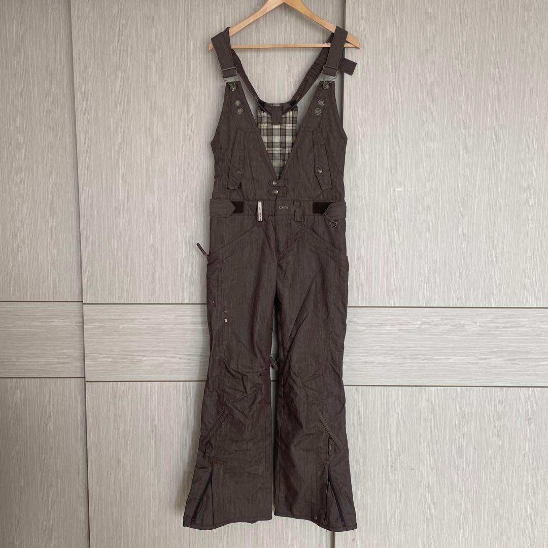 X-NiXダークブラウン スノーボードウェア チェック柄