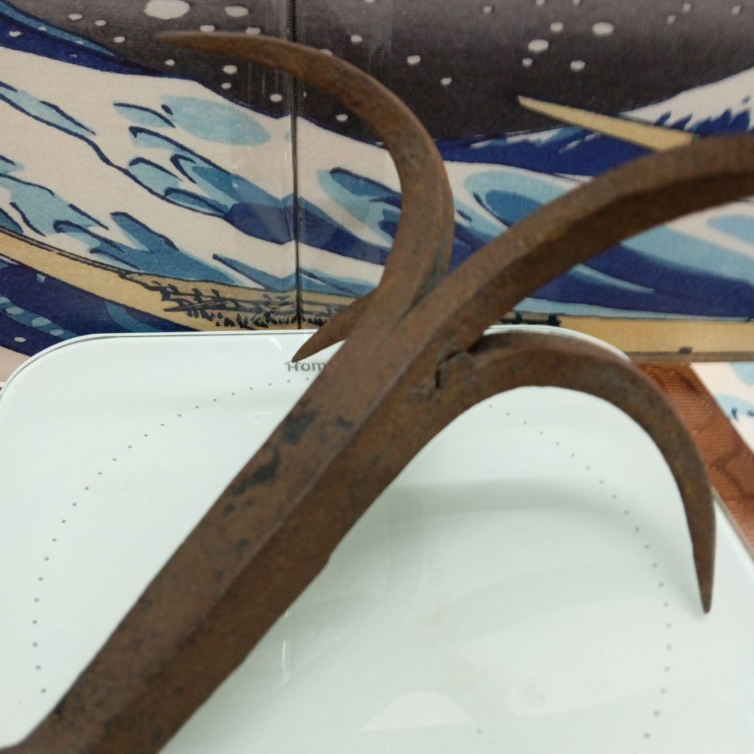 江戸時代忍者七つ道具Ninja海外コレクター向き稀少レア重厚古鉄製鉄鈎鈎縄当時物