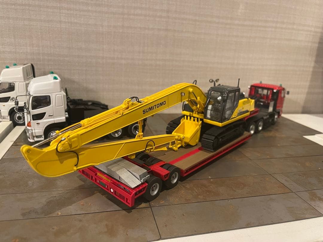 希少 ケンクラフト製1/50 プロフィア 16輪トレーラーセット