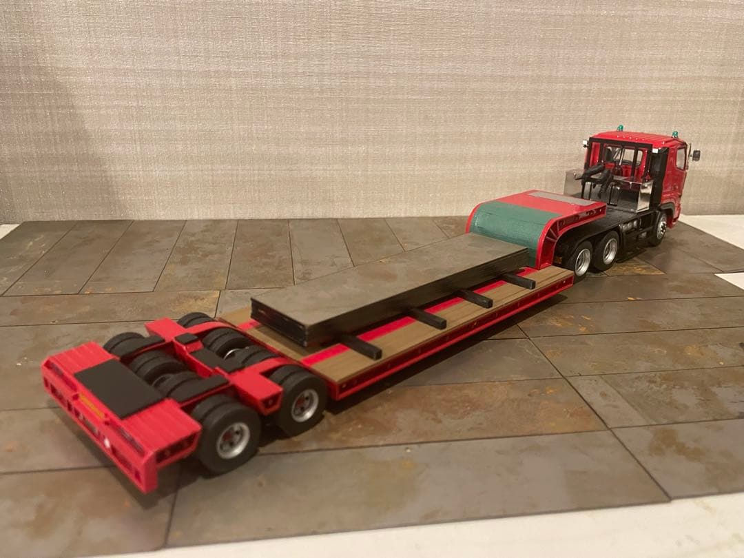 希少 ケンクラフト製1/50 プロフィア 16輪トレーラーセット