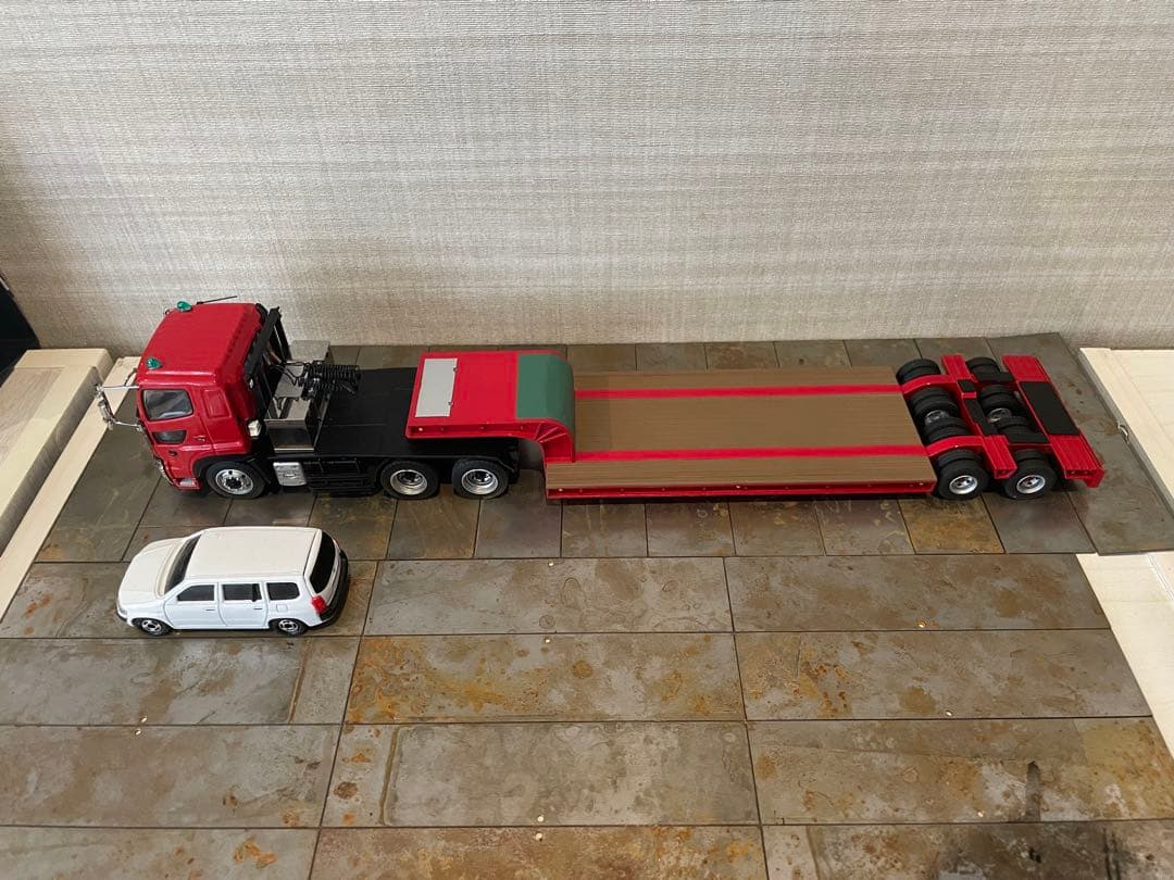 希少 ケンクラフト製1/50 プロフィア 16輪トレーラーセット