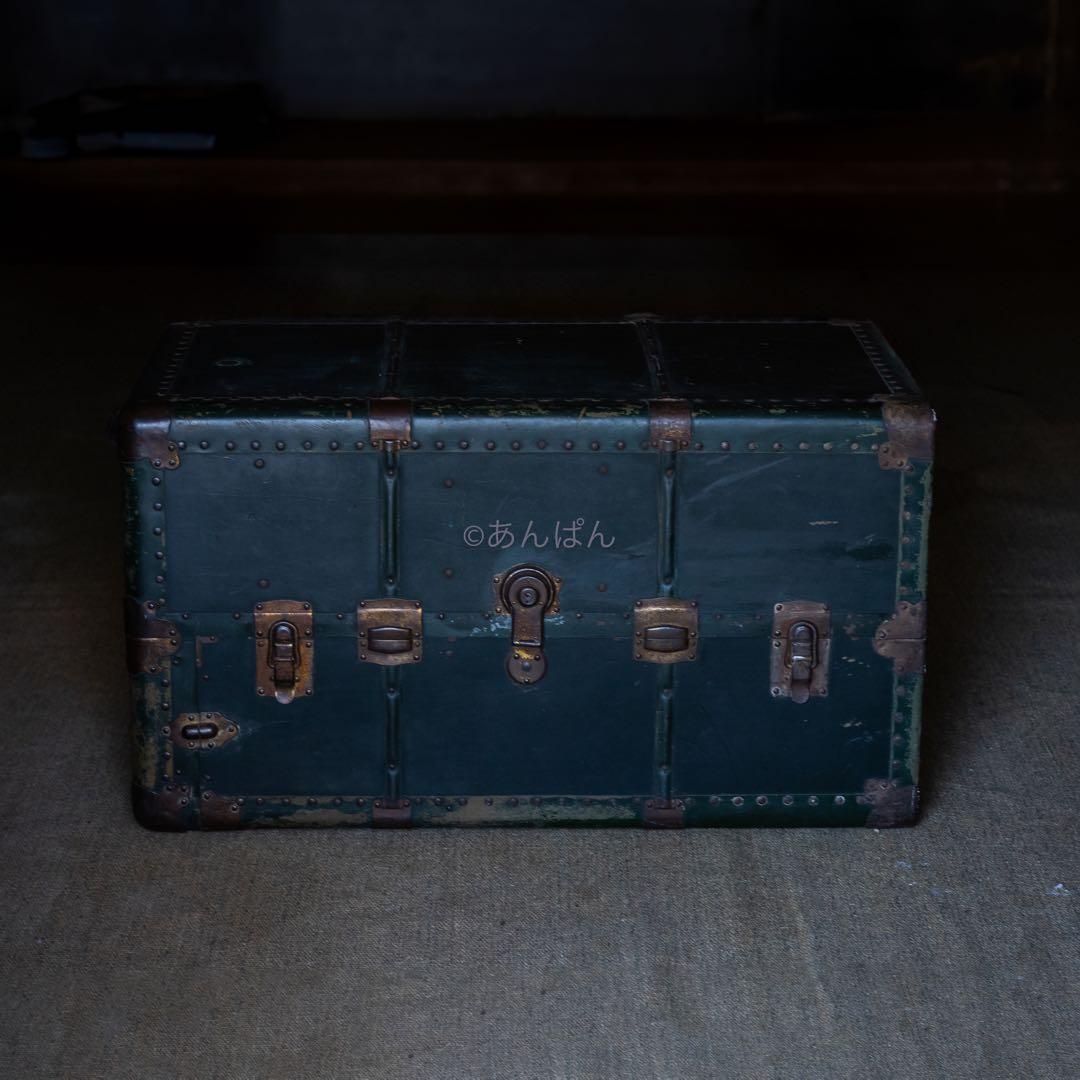 アンティーク ヴィンテージ US レトロ 船舶トランク 什器 バッグ　トランク