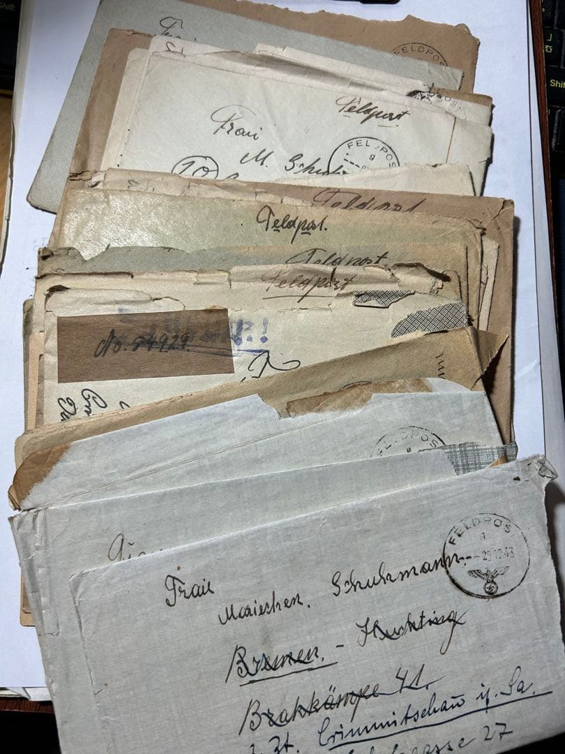 レア大量ドイツ戦時中の軍事郵便手紙　海軍エンタイヤ