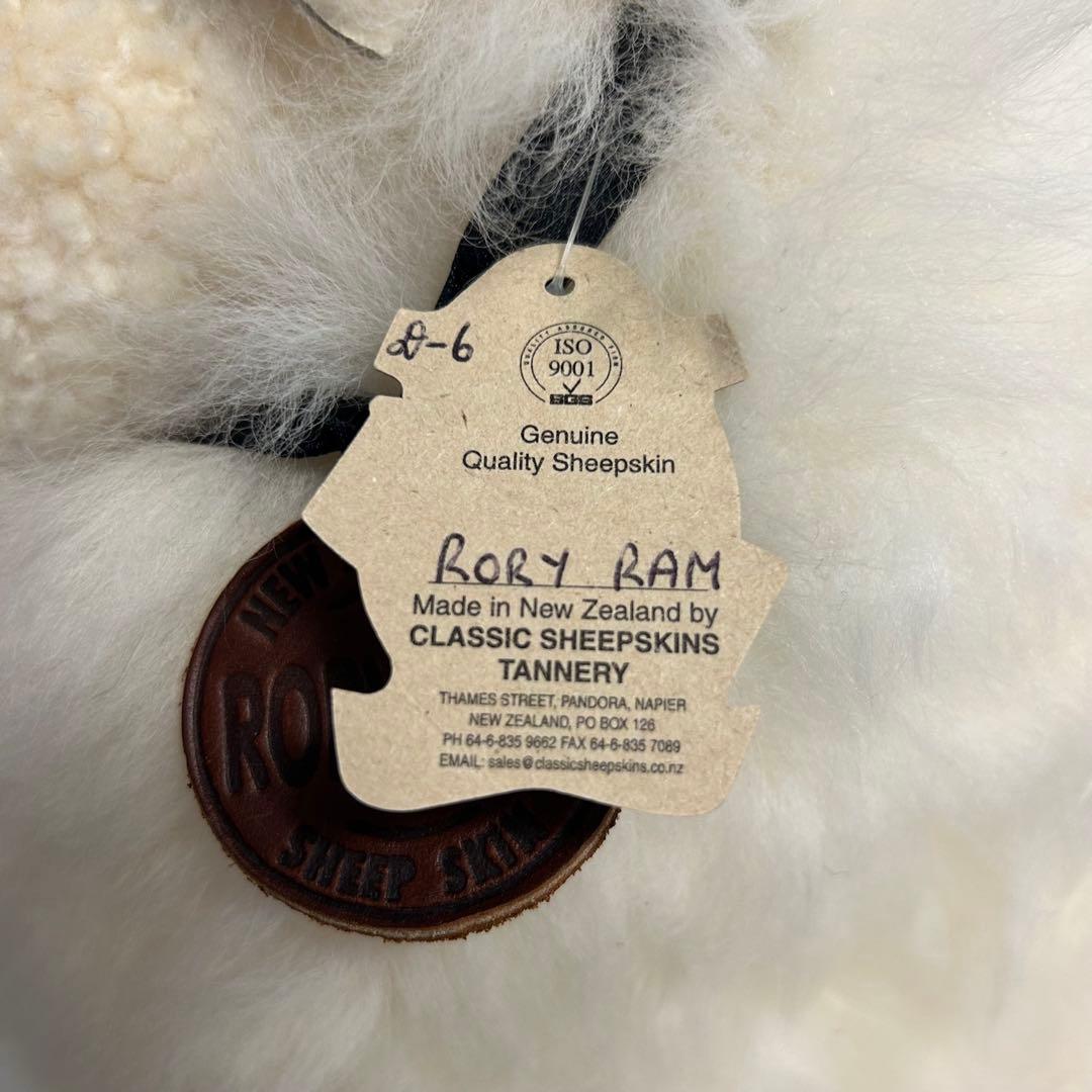【美品】ニュージーランド 羊 ひつじ ぬいぐるみ Rony Ram シープスキン