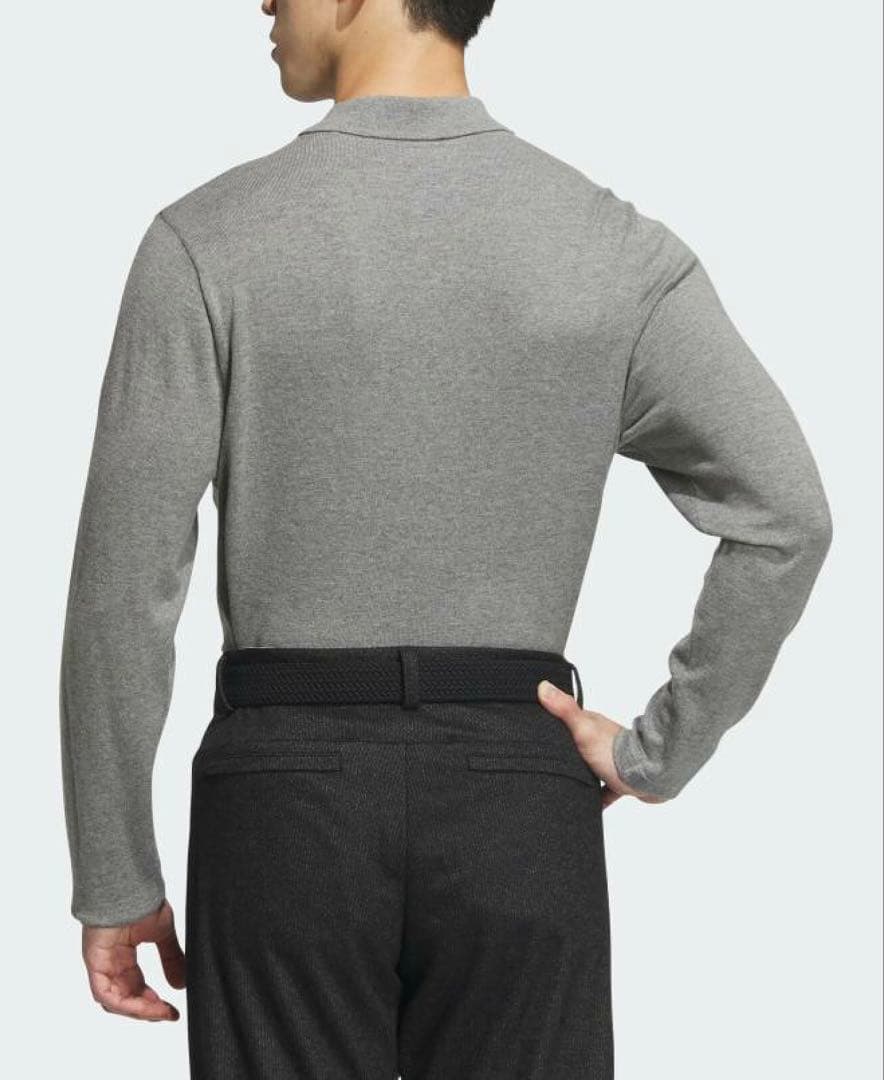 送料無料 新品 adidas GOLF アーガイル柄セーター ポロ M GR