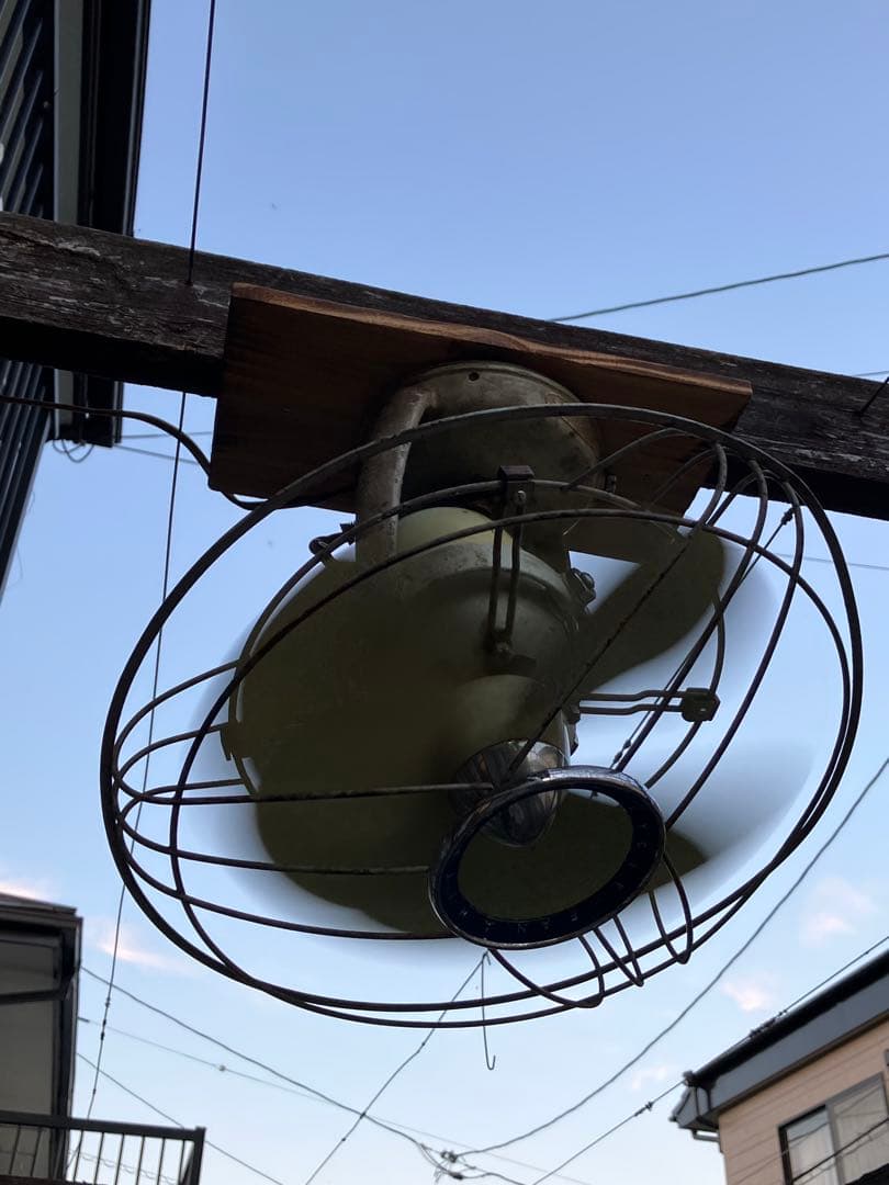 天井用 360度回転 レトロ扇風機 動作品　昭和アンティーク　列車内扇風機タイプ