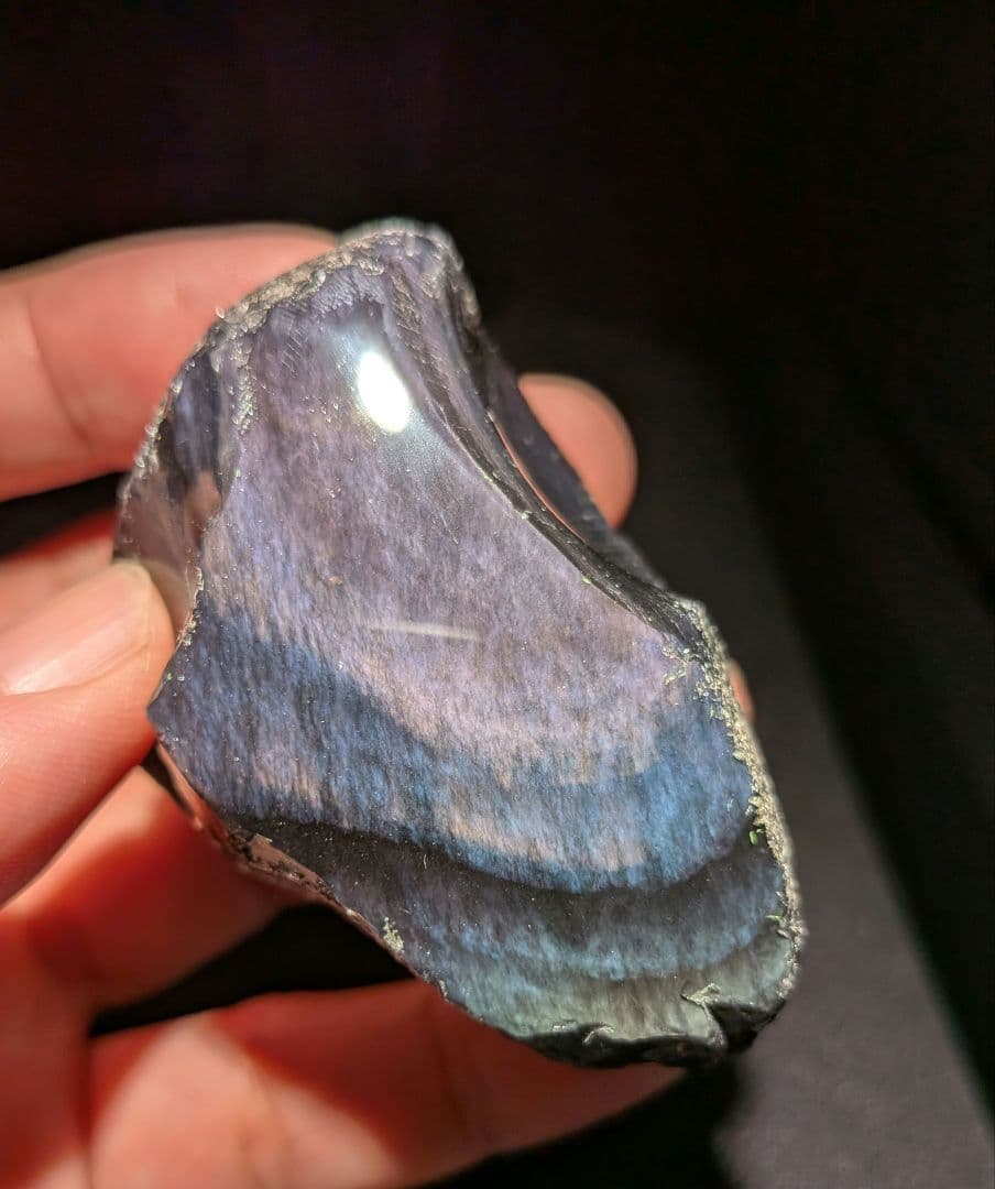 研磨品　十勝石玲瓏　パープルオーロラ　レインボーオブシディアン　特級品