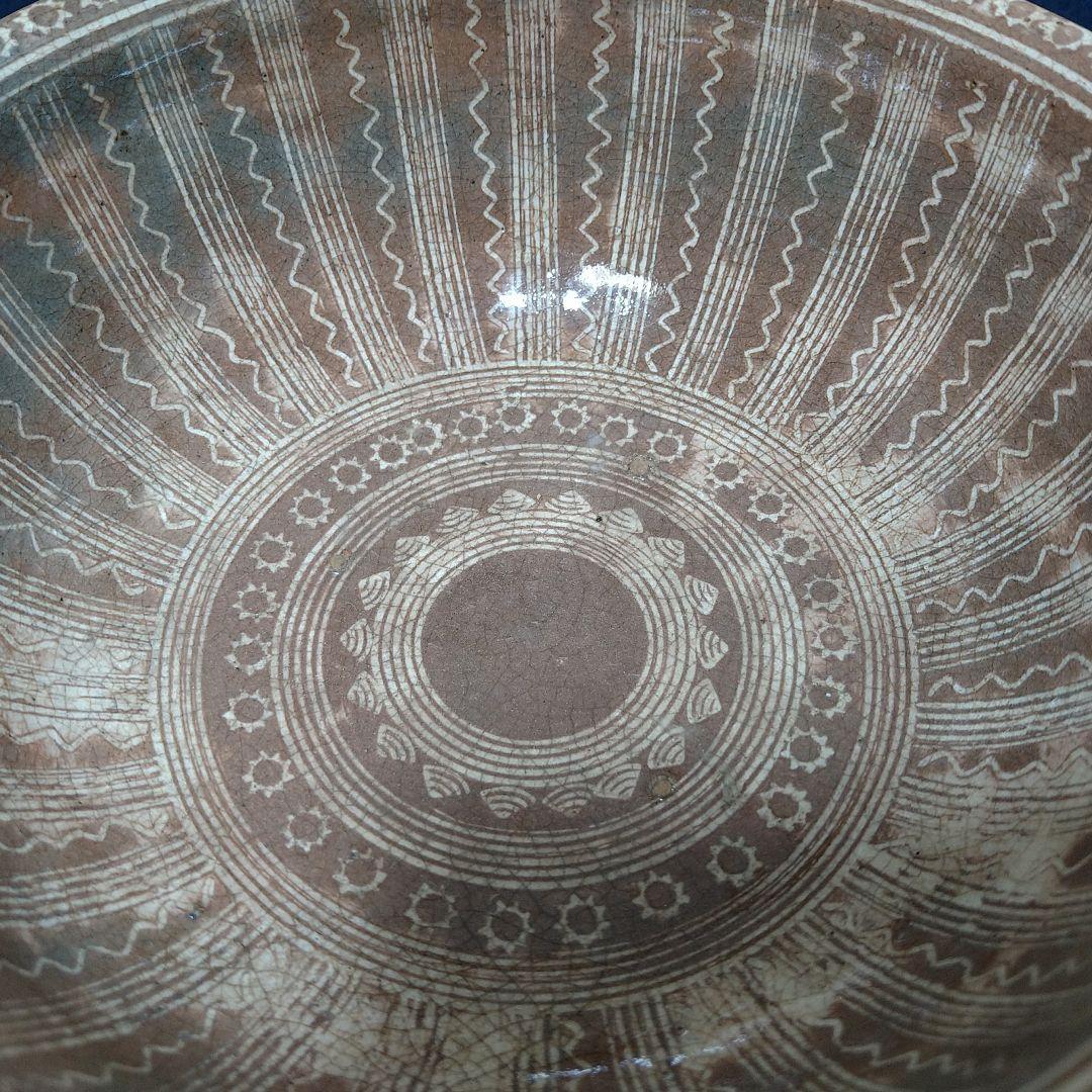 AH50 三島窯 音右衛門造 足付脚付菓子器 唐子 三島焼 菓子器 木箱入茶道具