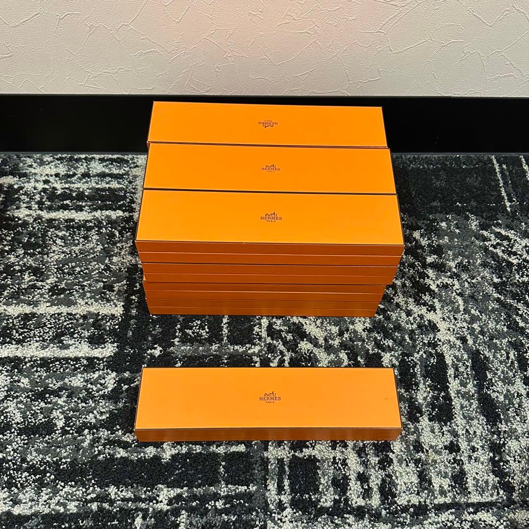 ㊵美品　HERMES　エルメス　オレンジ　空箱　ブレスレット箱　30個セット