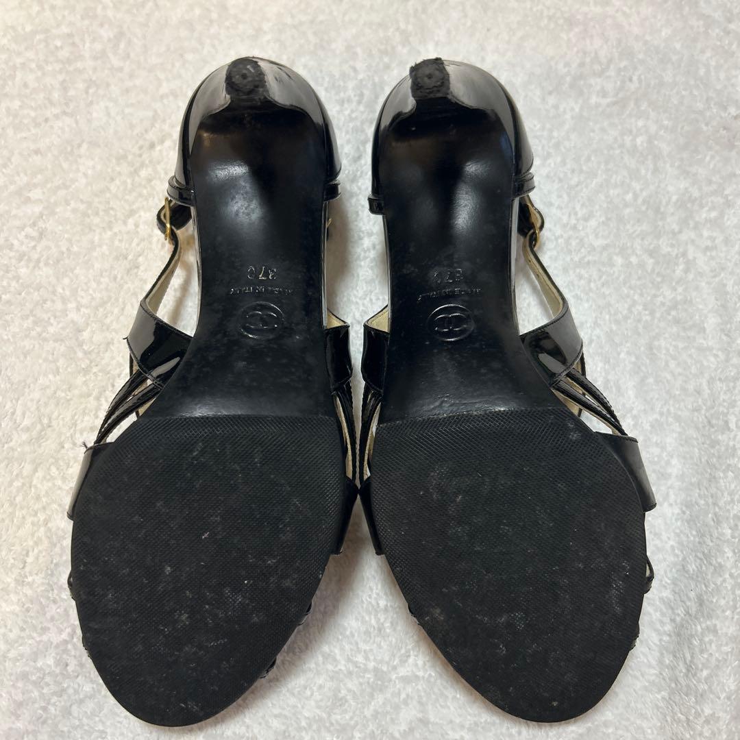 CHANEL シャネル サンダル パンプス ココマーク ブラック 黒 無地