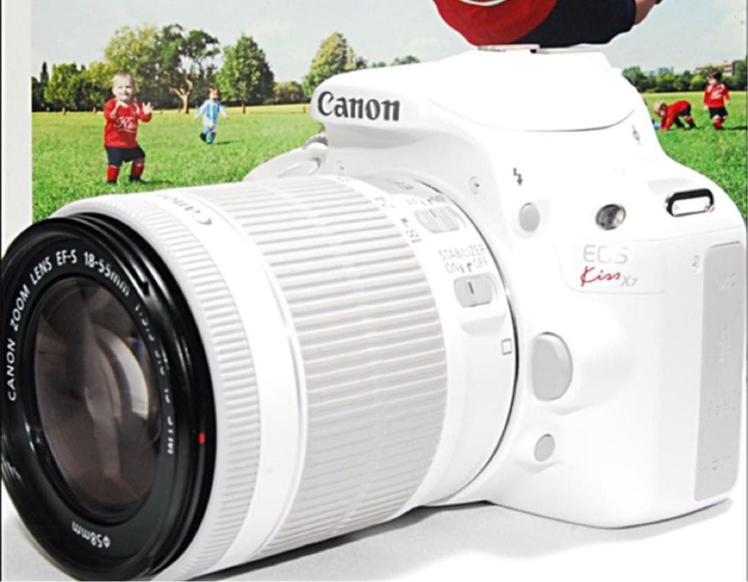 Canon kiss x7☆希少ホワイト☆スマホに転送☆高性能レンズ！