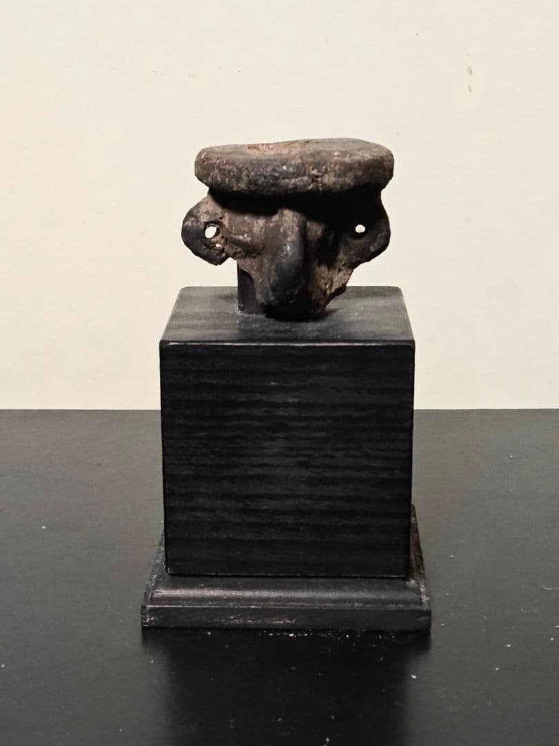 縄文土偶頭部　縄文時代　考古発掘品　古代美術　稀少　残欠の美