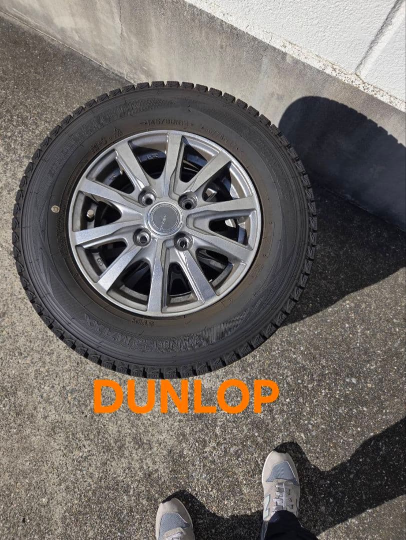 取引B 軽スタッドレス 145/80R12ダンロップWM SV01ホイール付２本