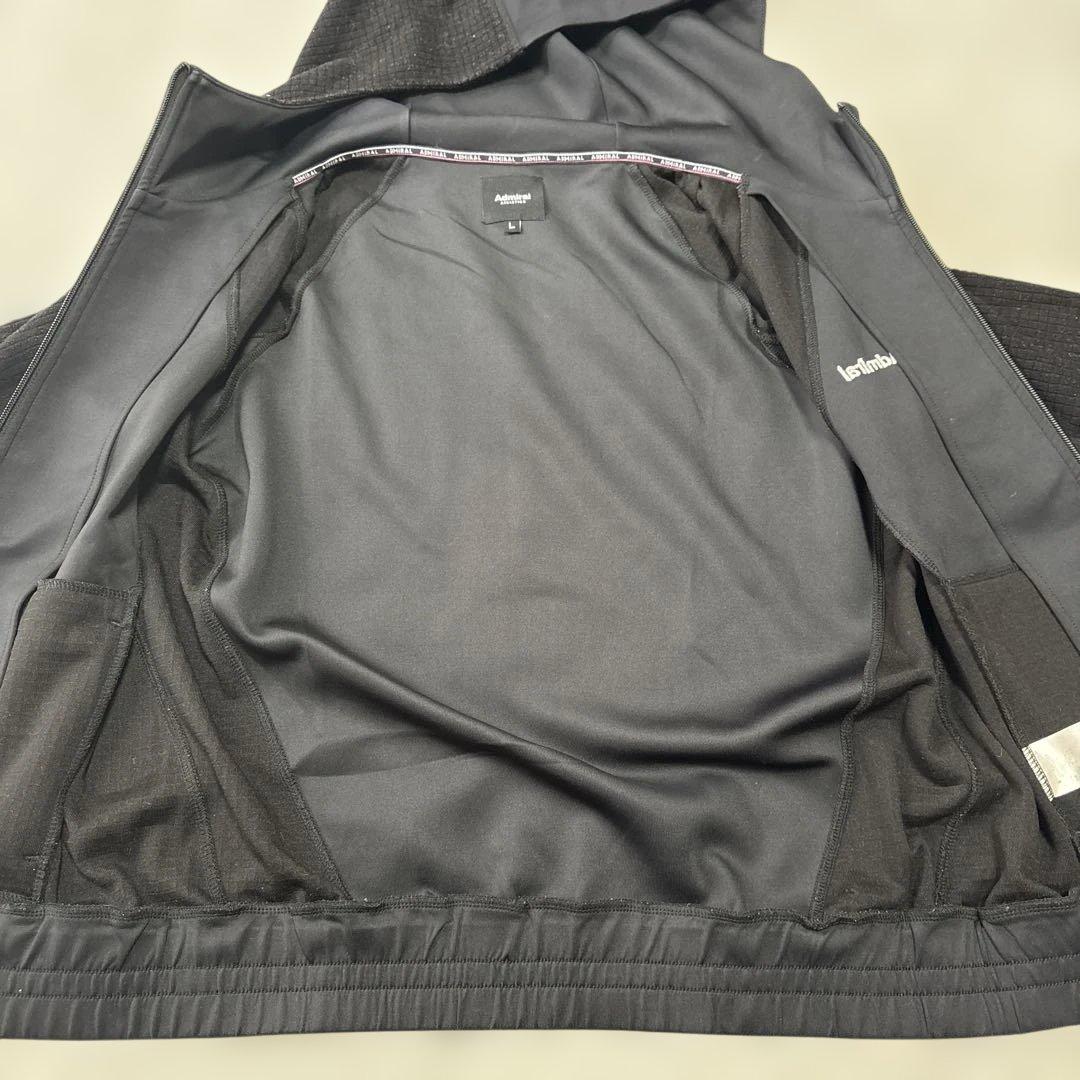 【Admiral 】アドミラル フード付きジャージ 冬用 ブラック 上下セットL