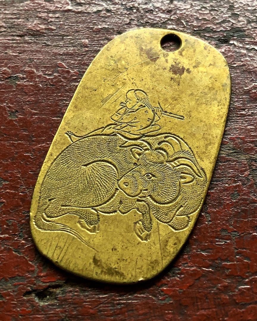 迷子札　2枚　認識票　鑑札　金工　名札