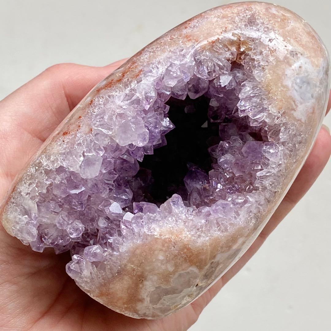 【 天然石 ピンクアメジスト アメジスト 原石 ドゥルージー ドーム B 】
