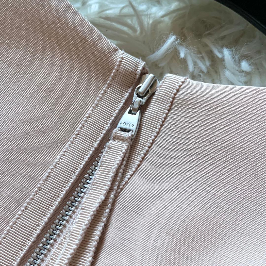 未使用級✨定価14万 フォクシー ミュゲ ウールシルクワンピースドレス 40