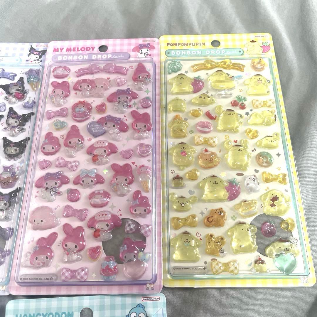 正規品 ボンボンドロップシール サンリオ 第二弾 6枚セット