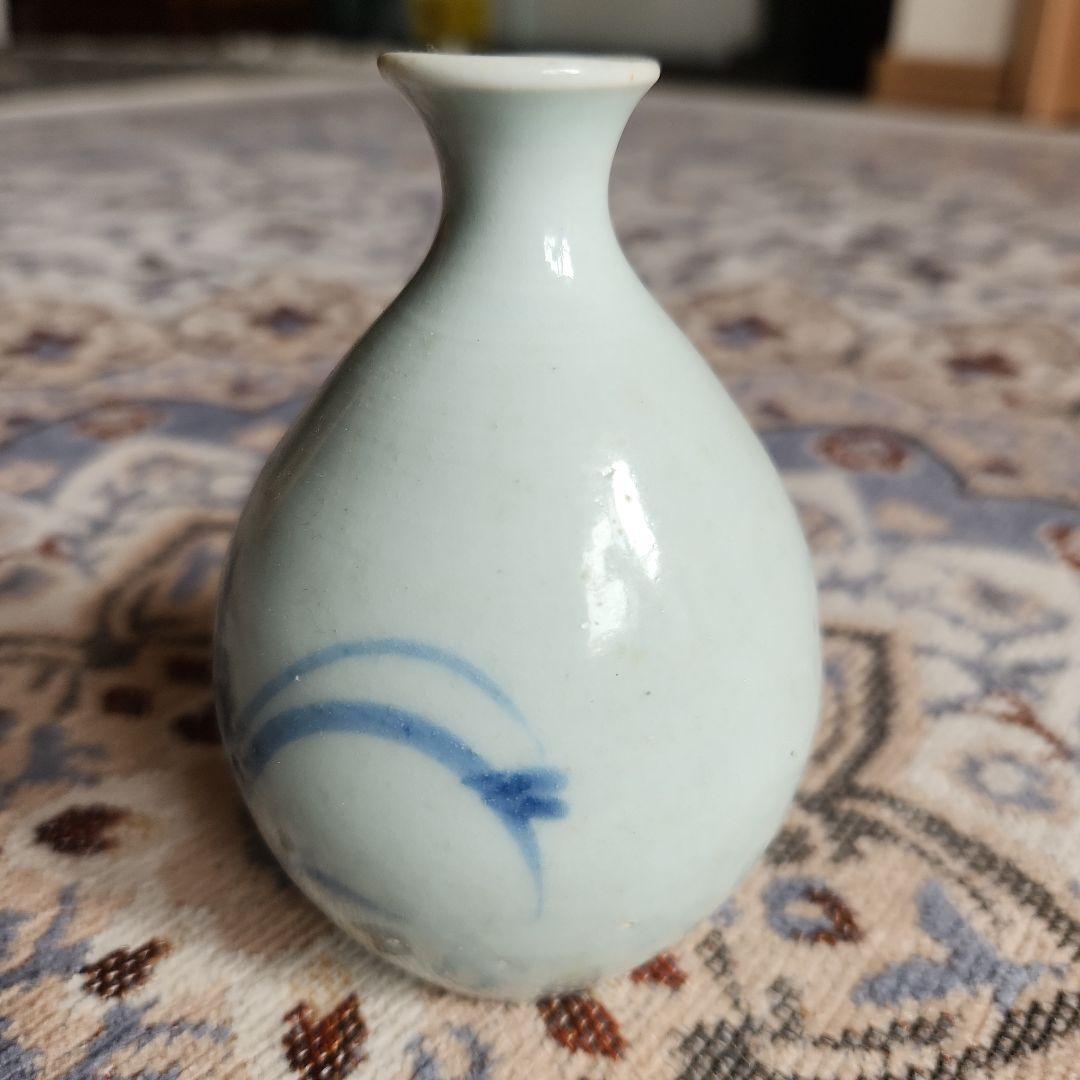 初期伊万里染め付け欄図小壺